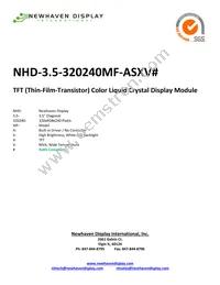 NHD-3.5-320240MF-ASXV# Datasheet Cover