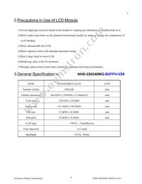 NHD-320240WG-BXFFH-VZ# Datasheet Page 4