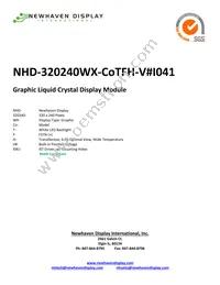 NHD-320240WX-COTFH-V#I041 Datasheet Cover