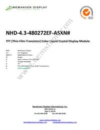 NHD-4.3-480272EF-ASXN# Datasheet Cover