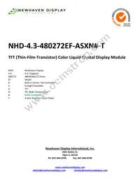 NHD-4.3-480272EF-ASXN#-T Datasheet Cover