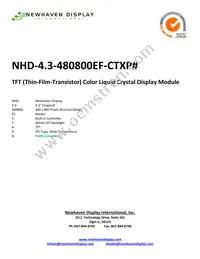 NHD-4.3-480800EF-CTXP# Datasheet Cover