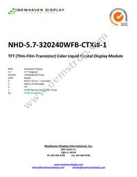 NHD-5.7-320240WFB-CTXI #-1 Datasheet Cover