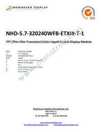 NHD-5.7-320240WFB-ETXI#-T-1 Datasheet Cover