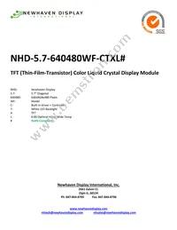 NHD-5.7-640480WF-CTXL# Datasheet Cover