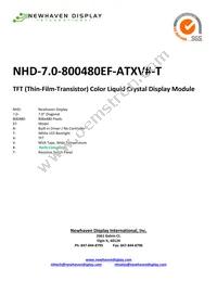 NHD-7.0-800480EF-ATXV#-T Datasheet Cover