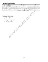 NHD-C0220AA-FSW-FTW Datasheet Page 2