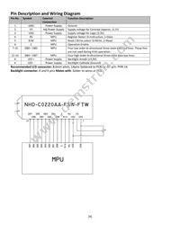 NHD-C0220AA-FSW-FTW Datasheet Page 4