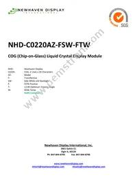 NHD-C0220AZ-FSW-FTW Datasheet Cover