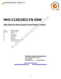 NHD-C128128CZ-FN-GBW Datasheet Cover