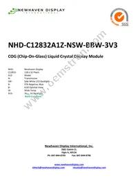 NHD-C12832A1Z-NSW-BBW-3V3 Datasheet Cover