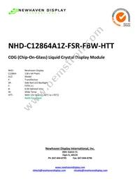 NHD-C12864A1Z-FSR-FBW-HTT Datasheet Cover