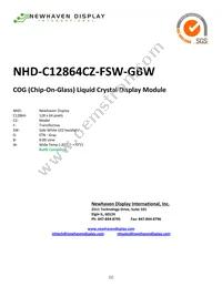 NHD-C12864CZ-FSW-GBW Datasheet Cover