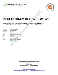NHD-C12864M1R-FSW-FTW-3V6 Datasheet Cover
