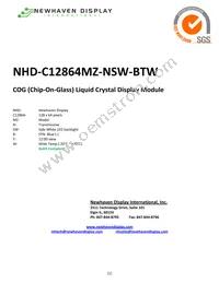 NHD-C12864MR-NSW-BTW Datasheet Cover