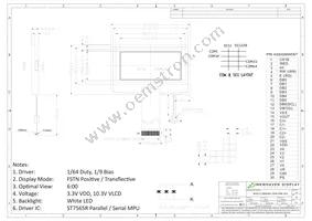 NHD-C12864WC-FSW-FBW-3V3 Datasheet Page 3