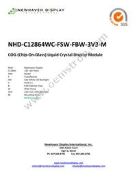 NHD-C12864WC-FSW-FBW-3V3-M Datasheet Cover