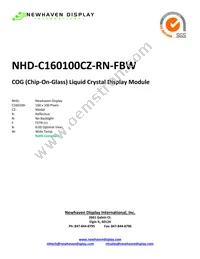 NHD-C160100CZ-RN-FBW Cover