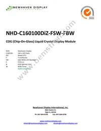 NHD-C160100DIZ-FSW-FBW Cover