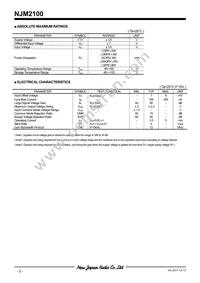 NJM2100D Datasheet Page 2