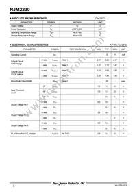 NJM2230M-TE2 Datasheet Page 2