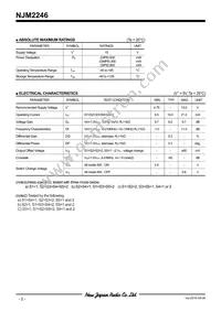 NJM2246M Datasheet Page 2