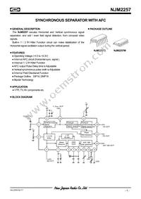 NJM2257D# Datasheet Cover