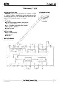 NJM2258L Datasheet Cover