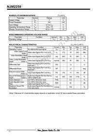 NJM2259M# Datasheet Page 2