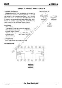 NJM2285M# Datasheet Cover