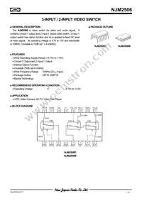 NJM2506M# Datasheet Cover