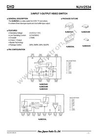 NJM2534D Datasheet Cover