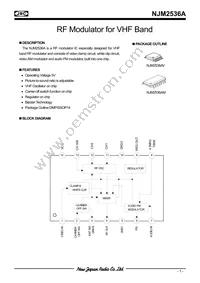 NJM2536AM Datasheet Cover