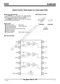 NJM2580D Datasheet Cover