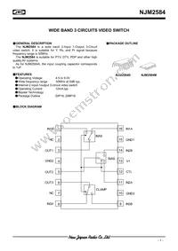 NJM2584D# Datasheet Cover