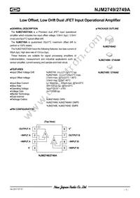 NJM2749AM Datasheet Cover