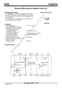 NJM2783V-TE1 Datasheet Cover