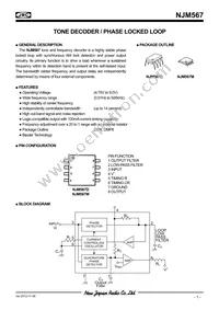 NJM567D Datasheet Cover