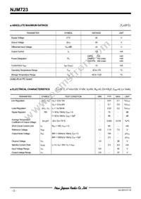 NJM723M Datasheet Page 2
