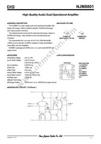 NJM8801E Datasheet Cover