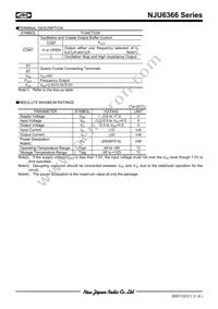 NJU6366CF1-TE1 Datasheet Page 2