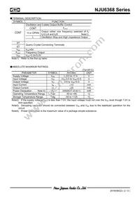 NJU6368AF1-TE1 Datasheet Page 2