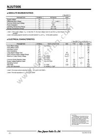 NJU7006F-TE1# Datasheet Page 2