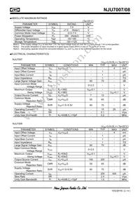 NJU7007F3-TE1 Datasheet Page 2