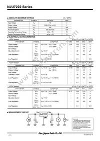 NJU7222U50 Datasheet Page 2