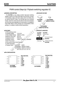 NJU7600RB1-TE1# Datasheet Cover