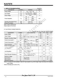 NJU7670D Datasheet Page 4