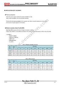 NJU9103KV1-TE3 Datasheet Page 17