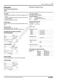 NL453232T-102J Datasheet Cover