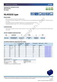 NL453232T-2R2J-PF Datasheet Cover